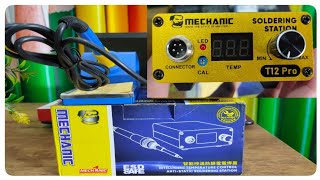 MECHANIC T12 Pro Unboxing and Review INTELLIGENT TEMPERATURE CONTROL ANTISTATIC SOLDERING STATION [upl. by Balduin]