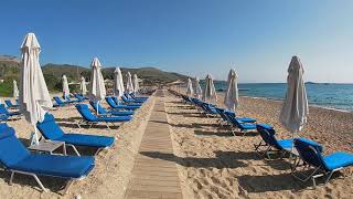 Skala Beach  Kefalonia island a large and very quiet beach [upl. by Enoyrt]