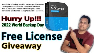 AOMEI Backupper Free License Giveaway  World Backup Day 2022  Free Backup Tool AOMEI Backupper [upl. by Noevad]