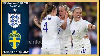 40  26072022  England vs Sweden  Lionesses vs Sverige  UEFA Womens Euro 2022 Semi final [upl. by Annaynek564]