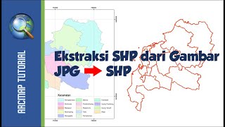 ArcMap CARA CEPAT MEMBENTUK DATA SHP DARI PETA JPG TANPA DIGITASI [upl. by Letnahs]