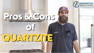 Quartzite Countertop Installation Tips  Full Backsplash and Waterfall Island [upl. by Woodhouse]