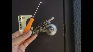 010  Bypass Door Latch with Victorinox Swiss Army Knife and Travelers Hook [upl. by Kries]