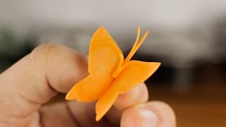 Beautiful Carrot Butterfly Garnish [upl. by Torres]