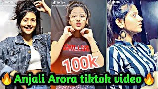 Anjali Arora new Tik tok anjimaxu hot 🔥 romantic💏 Tik tok trending🔥🔥 [upl. by Nomit]