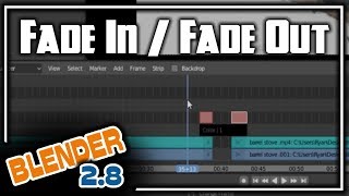 Blender 28 Video Editing  Fade In Fade Out [upl. by Lorenz]