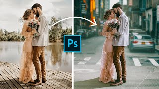 Bilder verschmelzen Bilder zusammenfügen amp kombinieren in Photoshop deutsch [upl. by Nairolf]