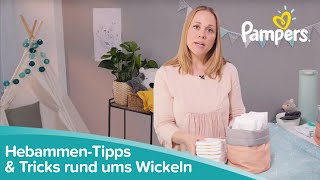 HebammenTipps und Tricks rund ums Wickeln  Pampers Experten Service [upl. by Ardnait]