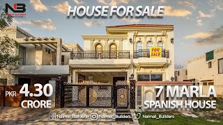 7 Marla House Tour  Luxury House in DHA Lahore  Spanish House Design  DHA phase 6 [upl. by Ecnal]