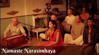 Namaste Narasimhaya  Narasimha Arati  Suprabha KV  Iskcon Hamburg [upl. by Rae608]