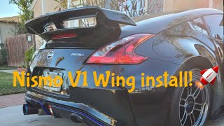 Installing a Nismo V1 Spoiler on my 370z [upl. by Addia]