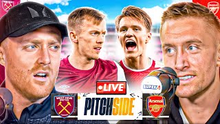 WEST HAM vs ARSENAL  Pitch Side LIVE [upl. by Douville]