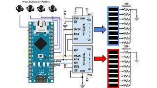 16Bit Bargraph Control Using Two 74HC595 Shift Registers [upl. by Philcox735]