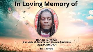 Funeral Service for Rohan Butcher [upl. by Odnamla37]