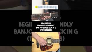 Learn This BeginnerFriendly Banjo Style Guitar Lick in G [upl. by Elocaj]