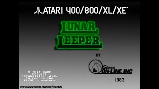 Atari 8bit  Lunar Leeper Sierra OnLine 1983 [upl. by Nwahsyar452]