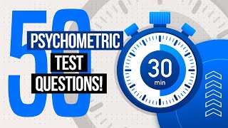 PSYCHOMETRIC TESTS  50 Psychometric Test Practice Questions amp Answers PASS with 100 [upl. by Ellives]