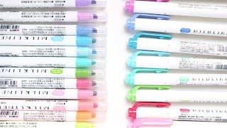 Zebra Mildliner vs Notebook Therapy Milkliner  Marker  Highlighter Comparison [upl. by Enrobialc983]