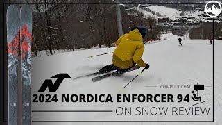 2024 Nordica Enforcer 94 On Snow Ski Review and Length Comparison with SkiEssentialscom [upl. by Einnov568]