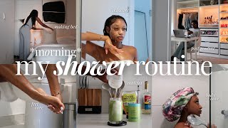 MY morning SHOWER  PAMPER ROUTINE  fav body products  skincare  morning routine [upl. by Atram]