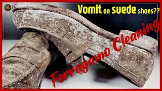 ASMRㅣClean Suede Shoesㅣ스웨이드 신발세탁ㅣ Salvatore Ferragamo Suede Shoes [upl. by Arty]