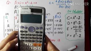 Secant method by using calculator [upl. by Elatia]