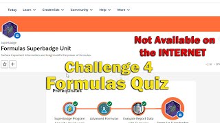 Formulas Superbadge Unit Challenge 4 Formulas Quiz [upl. by Bishop626]