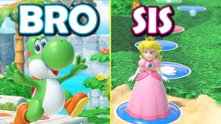 2Player Mario Party Superstars Yoshis Tropical Island BRO VS SIS [upl. by Adnamar8]