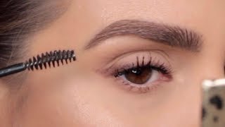 HOW TO MAKE YOUR EYEBROWS LOOK THICKER  TUTORIAL ALI ANDREEA [upl. by Lyrehc]