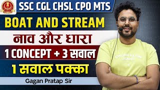 BOAT amp STREAM नाव और धारा 1 Concept3 सवाल एक सवाल पक्का 🔥 GAGAN PRATAP SIR ssc cgl [upl. by Nies]