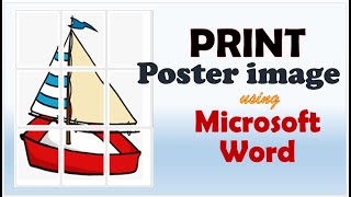 How to print enlarge images into multiple pages using microsoft word for beginners [upl. by Nalniuq]