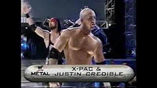 Kaientai vs XPac amp Justin Credible Metal March 10th 2001 [upl. by Tlevesor]