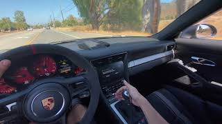 LOUD POV Porsche GT3 manual 9912 with headers and exhaust [upl. by Narmi]