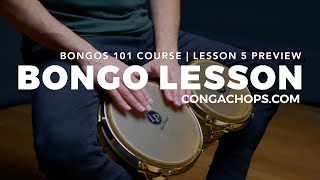 How to Play Bongos  Bongo Lesson  Bongos 101 Lesson 5 Preview  WarmUp  CongaChopscom [upl. by Sokcin900]