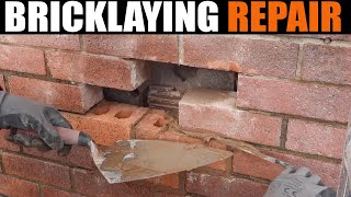 Bricklaying Repair  How To replace Bricks In a Wall  Tutorial [upl. by Nadeen]