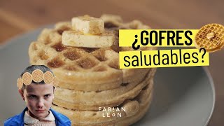 WAFFLES SALUDABLES  Gofres caseros SIN AZÚCAR [upl. by Marielle]