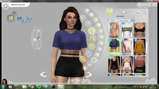 Meshing and texturing process 1  Short Sleeved Crop Top The Sims 4 [upl. by Eimrej]