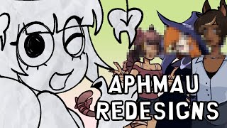 REDESIGNING APHMAU CHARACTERS Speedpaint  Commentary [upl. by Ocicnarf]