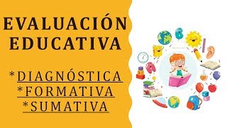 Evaluación Diagnóstica  Formativa  Sumativa  Pedagogía MX [upl. by Eaver]