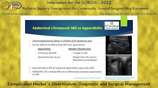 RoComplicated Meckels Diverticulum Diagnostic and Surgical Management [upl. by Nesyrb887]