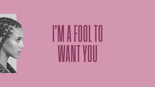 Kimberose  Im a Fool to Want You Lyrics Video [upl. by Pennington]