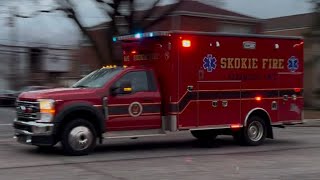 Skokie Fire Department Ambulance 16 responding [upl. by Michell]