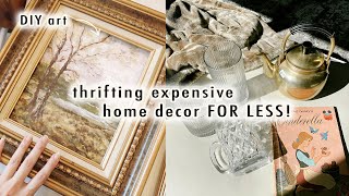 thrifting expensive home decor for less  DIY art  XO MaCenna Vlogs [upl. by Hampton]