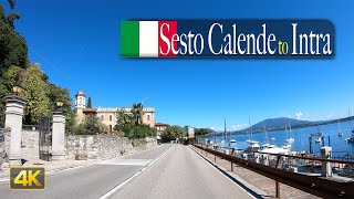 Lago Maggiore Italy 🇮🇹 Scenic drive from Sesto Calende to Intra [upl. by Ynavoj]