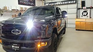 Ford F250 Lariat White and Amber Strobe Lights Install [upl. by Feledy]