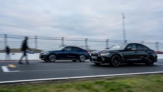 BMW i4 M50 vs BMW M3 Competition  Van Poelgeest [upl. by Poppas]