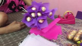 DIYwithRhyz How to Make a Ferrero Rocher Chocolate Bouquet [upl. by Ahen239]