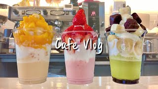 SUBCafe Vlog 🎈｜Merry Macaron Strawberry｜Cafe Vlog｜Yogerpresso｜Strawberry Yogurt Shake｜Peach Tea [upl. by Anilecram]