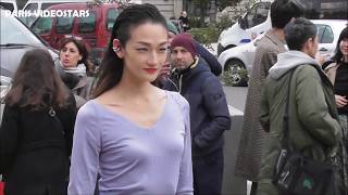 VIDEO Ai Tominaga 冨永 愛  Paris 3 march 2019 Fashion Week show Akris [upl. by Neelra]