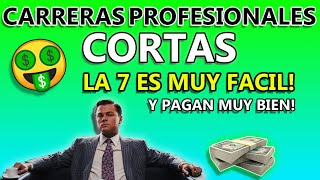 Carreras Cortas para estudiar  Carreras Fáciles y BIEN PAGADAS 2024 [upl. by Nwahsyt656]